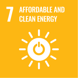Logo for UN Sustainable Development Goal 7: Affordable and Clean Energy